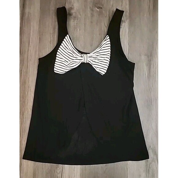 Disney Parks Womens XS Black Mickey Mouse Tank Open Back Layer Bow - Picture 10 of 10